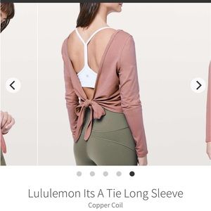 Lululemon it’s a tie long sleeve
